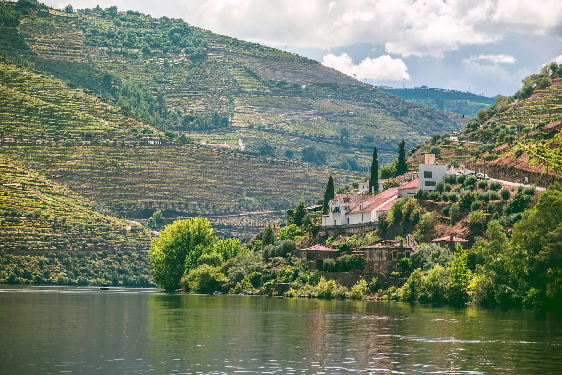 Douro-floden mellem grønne skråninger